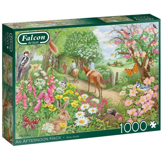 Puzzle de cavalo de passeio de falcão 1000 peças