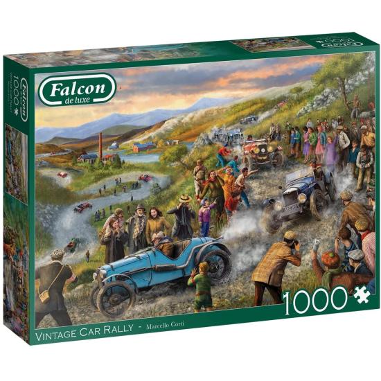 Puzzle de rally de carros antigos Falcon 1000 peças Puzzle de rally de carros antigos Falcon 1000 peças