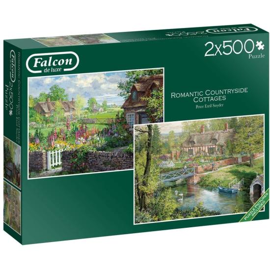 Casas de campo românticas Puzzle de falcão 2 x 500 peças