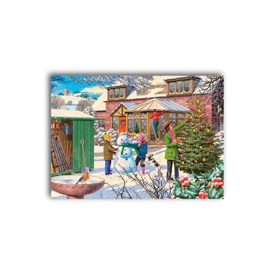 Puzzle de Natal em Família Falcão 4 x 1000 Pc