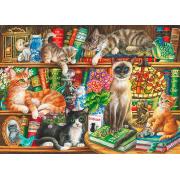 Puzzle Gibsons Library Cats 1000 peças