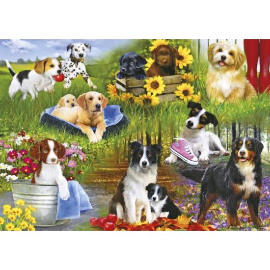 Cachorros brincalhões Gibsons 500 peças Puzzle