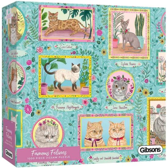 Puzzle Gibsons Famous Cats 1000 peças