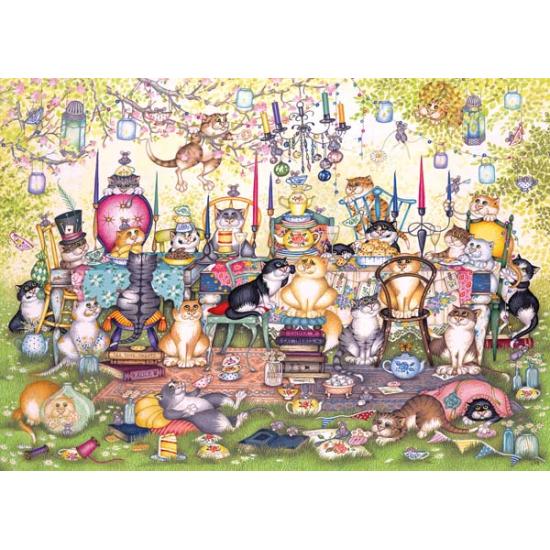 Puzzle Gibsons Cat Tea Party 1000 peças