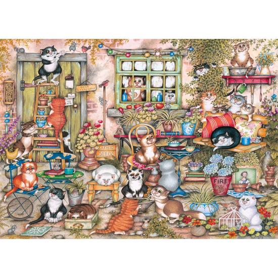 Puzzle Gibsons Gatos Do Pátio 1000 peças