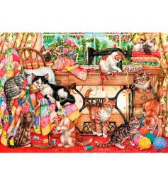 Puzzle Gibsons Gatos e Máquina de Costura 1000 Peças