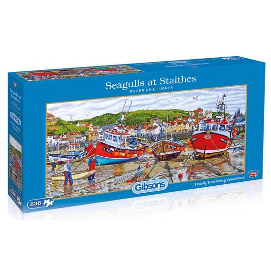 Gaivotas Gibsons em Staithes 636 peças Puzzle