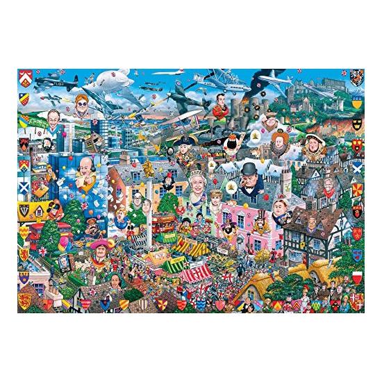 Puzzle Gibsons I Love Great Britain 1000 peças