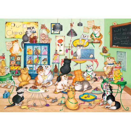 Puzzle Gibsons The Cats Chocolate Shop 1000 Peças