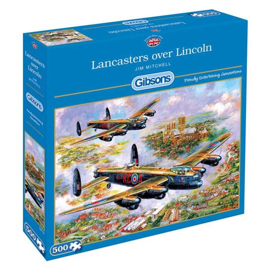 Gibsons Lancasters sobre Lincoln 500 peças Puzzle