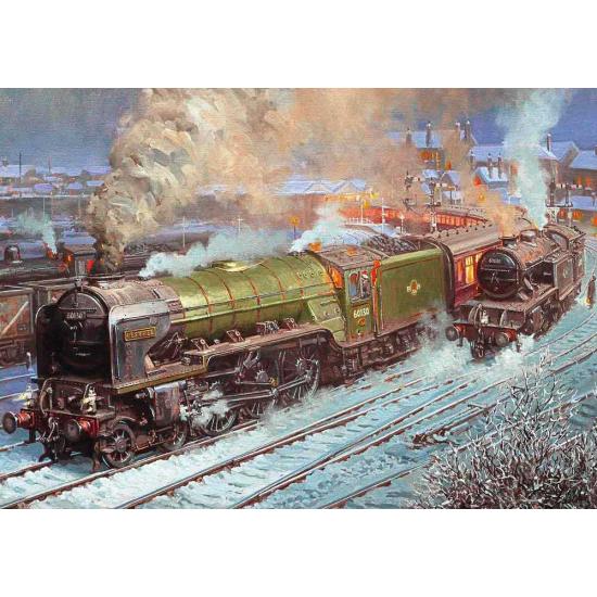 Locomotiva Gibsons Kestrel no Puzzle de 500 peças de Hart