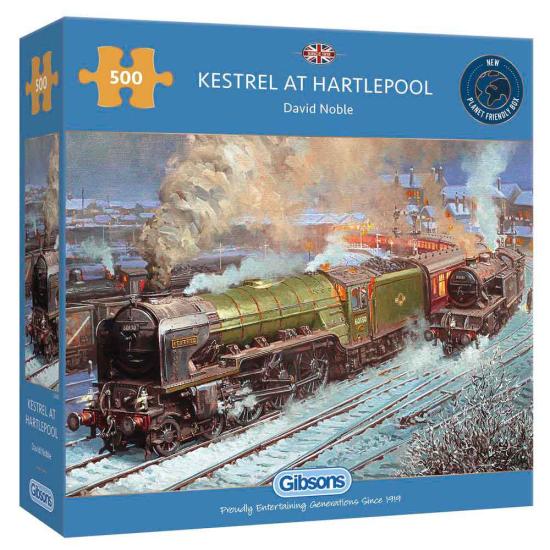 Locomotiva Gibsons Kestrel no Puzzle de 500 peças de Hart