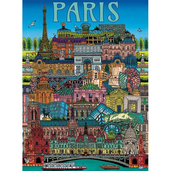 Puzzle Gibsons Paisagem Urbana De Paris 500 peças