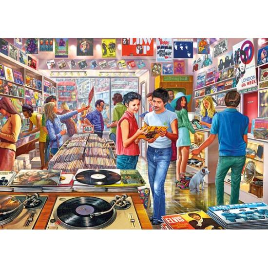 Puzzle Gibsons Retro Record Store 1000 Peças