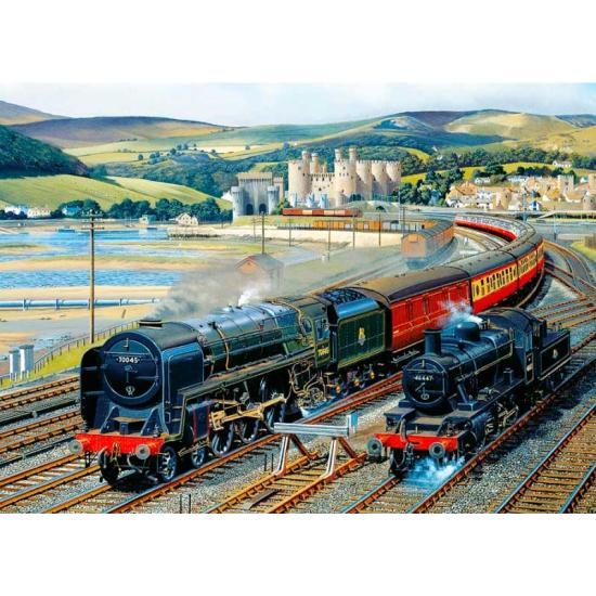 Puzzle de 1.000 peças para trilho de entrada da ferrovia