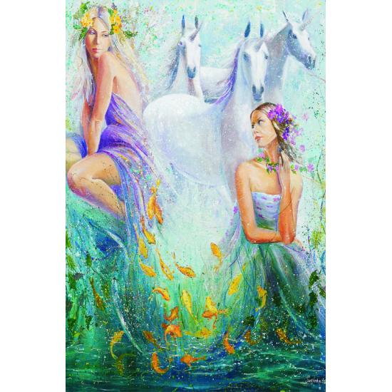 Puzzle Rua Dourada dos Unicórnios de 1000 Peças