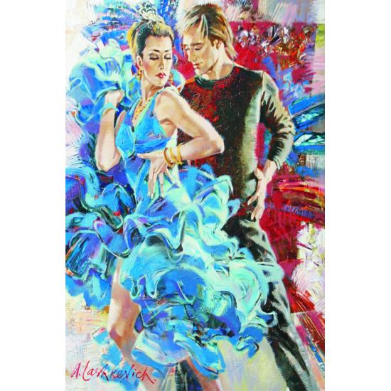 Puzzle Dança Dourada em Tons Azuis 2000 Peças