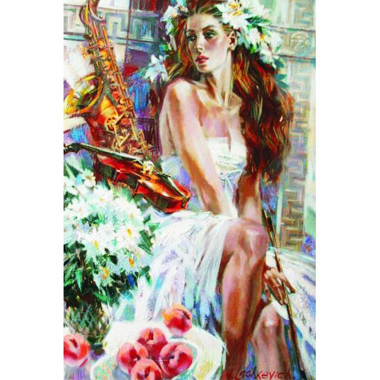 Puzzle Gold A Garota com o Saxofone 1500 Peças