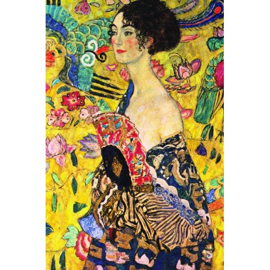 Puzzle Mulher Dourada com Leque de 1000 Peças