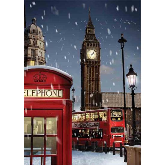 Puzzle de Natal de ouro em Londres 1000 peças Puzzle de Natal de ouro em Londres 1000 peças
