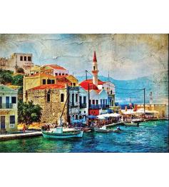 Puzzle Gold bela ilha mediterrânea de 1000 peças Puzzle Gold bela ilha mediterrânea de 1000 peças