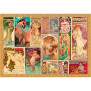 Puzzle Grafika Alfons Mucha - Colagem 2000 Peças