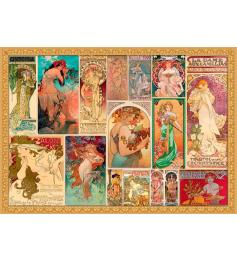 Puzzle Grafika Alfons Mucha - Colagem 2000 Peças