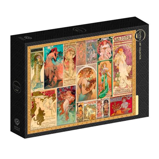 Puzzle Grafika Alfons Mucha - Colagem 2000 Peças