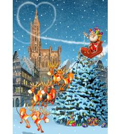 Puzzle Grafika Catedral de Estrasburgo no Natal 500 peças