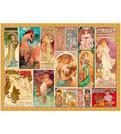 Colagem Puzzle Grafika de Alphonse Mucha de 3000 Peças