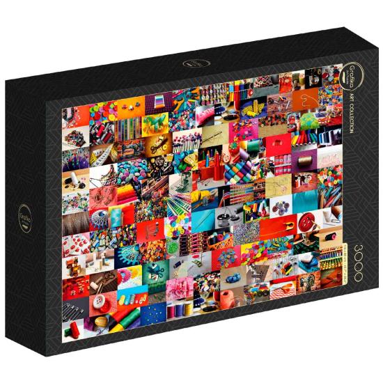 Puzzle Grafika Colagem de Costura de 3000 Peças