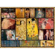 Puzzle Grafika Colagem de Gustav Klimt de 2000 Peças