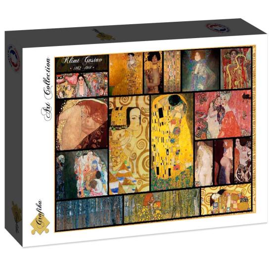 Puzzle Grafika Colagem de Gustav Klimt de 2000 Peças