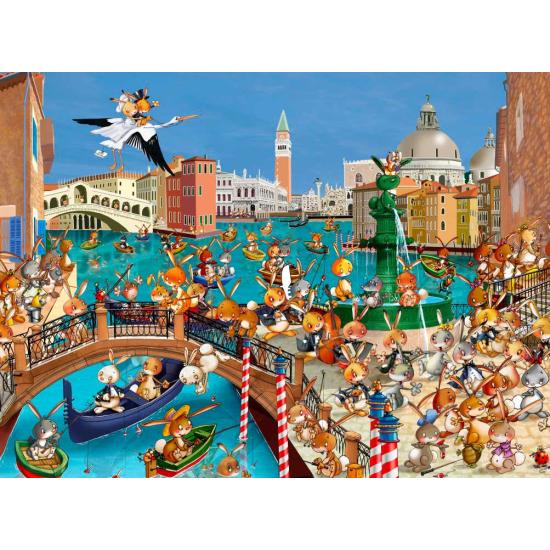 Coelhos Puzzle Grafika em Veneza 2000 Peças Coelhos Puzzle Grafika em Veneza 2000 Peças