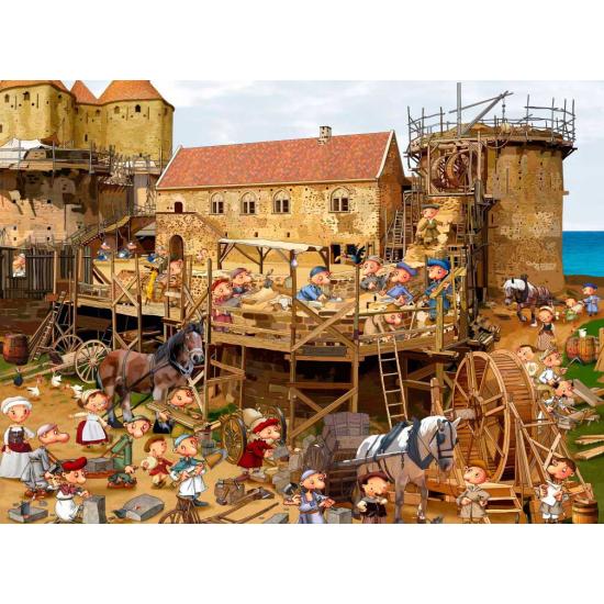 Puzzle Grafika Construindo o Castelo de 2000 Pçs