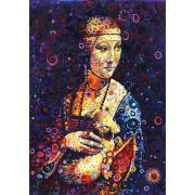 Puzzle Grafika Lady com Arminho (Da Vinci) de 1500 Peças