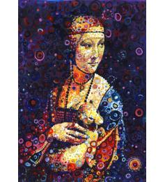 Puzzle Grafika Lady com Arminho (Da Vinci) de 1500 Peças