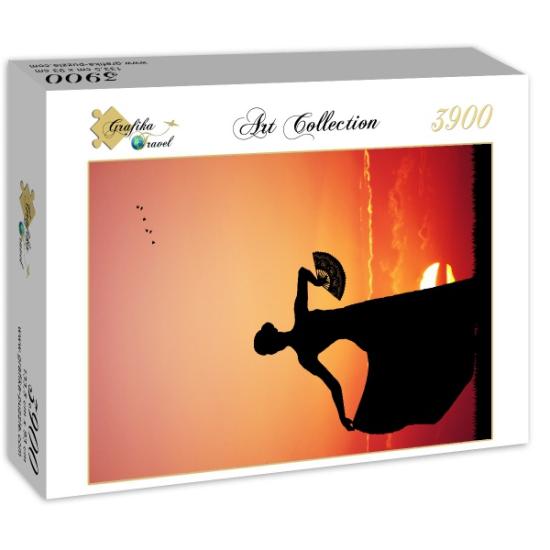 Puzzle Grafika Flamingo ao pôr do sol 3900 peças
