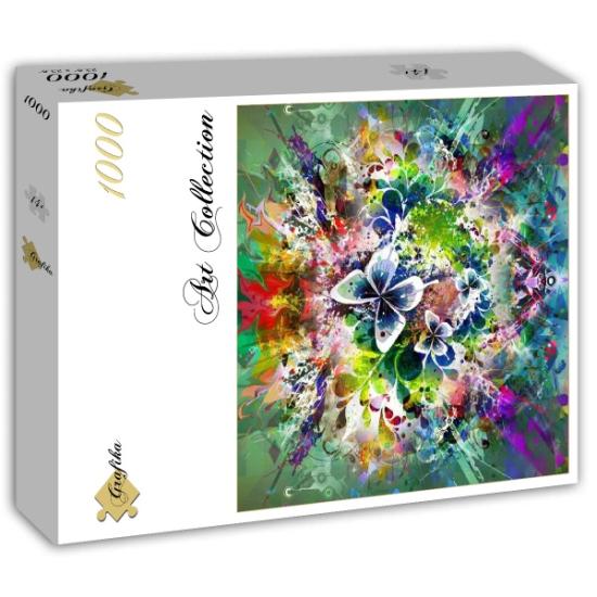 Puzzle Grafika Primavera Flores e Borboletas 1000 Peças