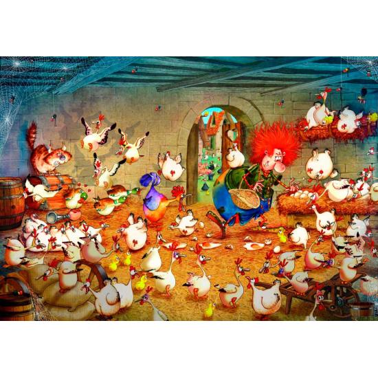 Puzzle Grafika Galinheiro Maluco de 1000 Peças Puzzle Grafika Galinheiro Maluco de 1000 Peças