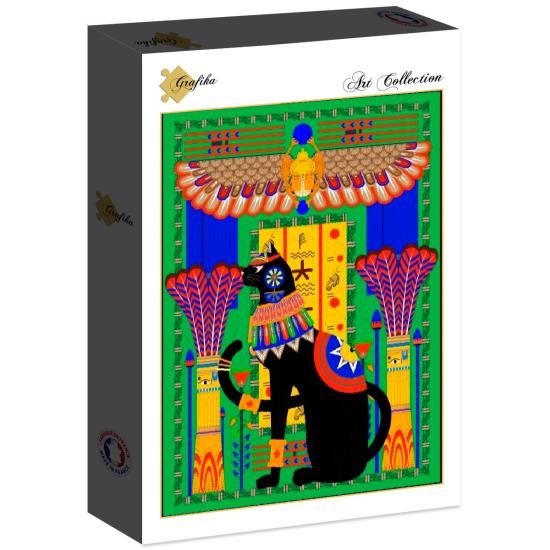 Puzzle Grafika Gato Egípcio em Verde de 2000 Peças