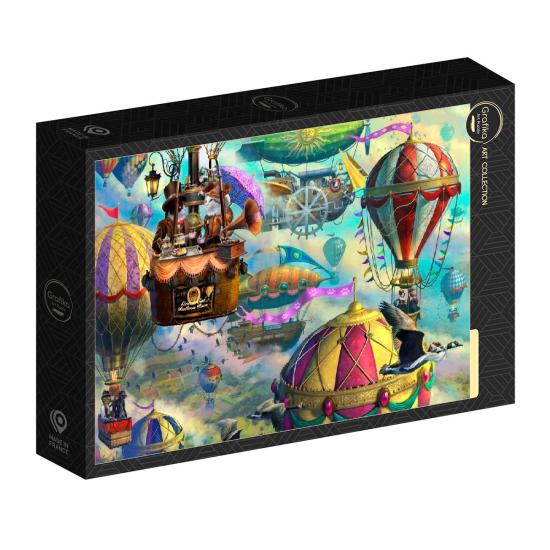 Puzzle Grafika Grande Corrida De Balões De Gato de 1000 Peças