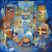 Puzzle Grafika Quarto Azul 1000 Peças