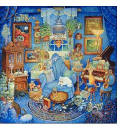 Puzzle Grafika Quarto Azul 1000 Peças