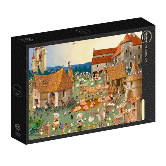 Puzzle Grafika A Fazenda e o Castelo de 1000 Peças