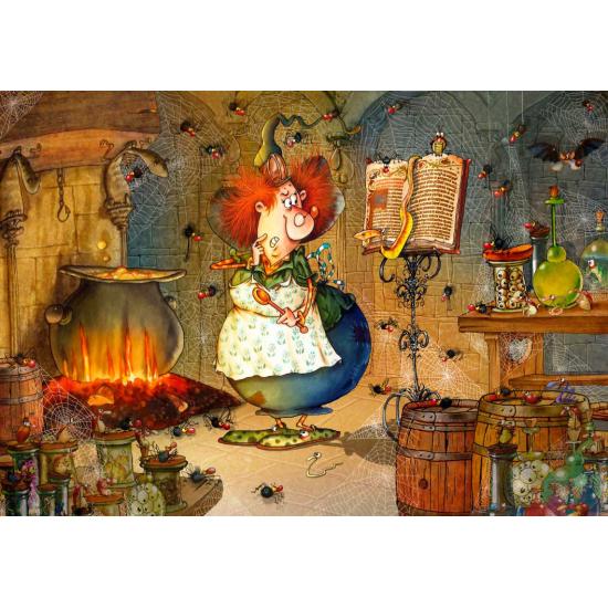 Puzzle Grafika A Receita da bruxa de 1000 Peças