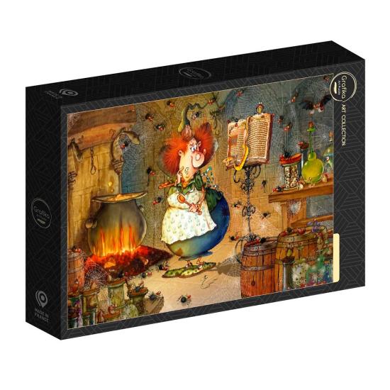 Puzzle Grafika A Receita da bruxa de 1000 Peças