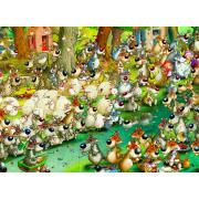 Puzzle Grafika The Sheep and The Wolves of 2000 Pieces