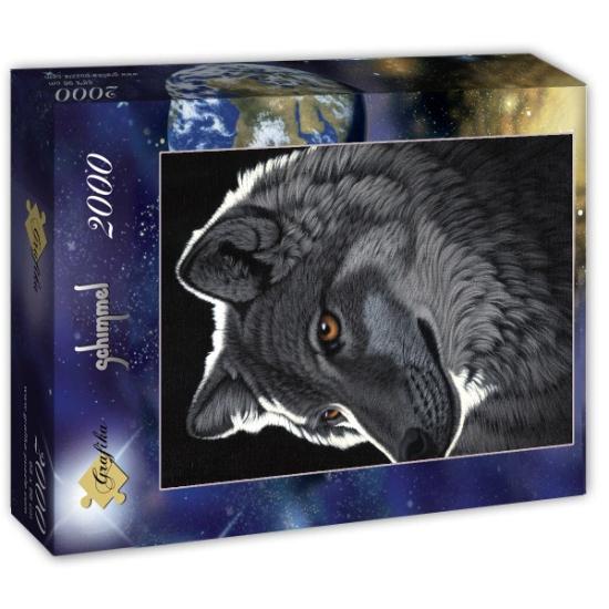 Puzzle Grafika Wolf at Night 2000 peças