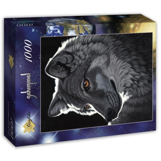 Puzzle Grafika Noturnal Wolf 1000 Peças